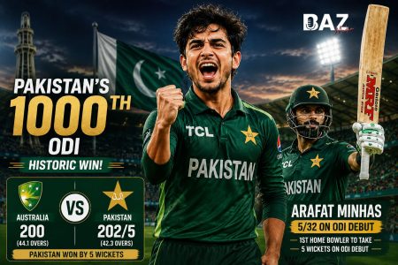 Pakistan Defeat Australia by 5 Wickets in Historic 1000th ODI as Arafat Minhas Shines on Debut