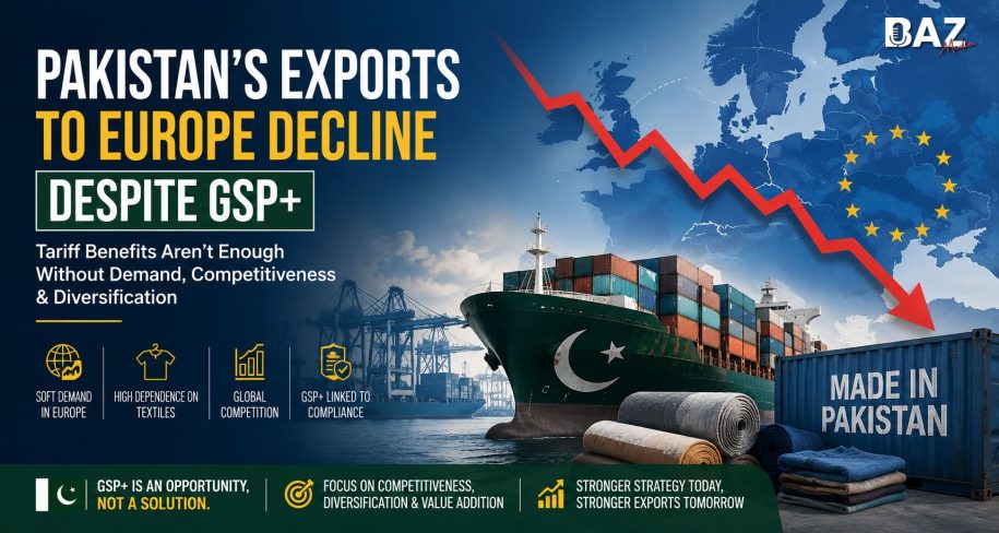 Pakistan Exports to Europe Decline Despite GSP+ in FY26: Why Tariff Benefits Alone Aren’t Enough