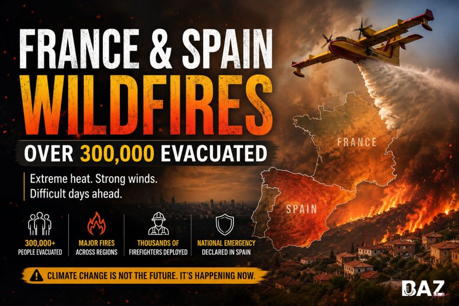 France and Spain Wildfires 2026: Over 300,000 Evacuated as Europe Faces Extreme Heat Crisis