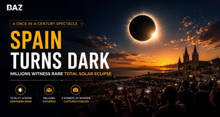 Rare Total Solar Eclipse Turns Spain Dark as Millions Witness Historic Celestial Spectacle