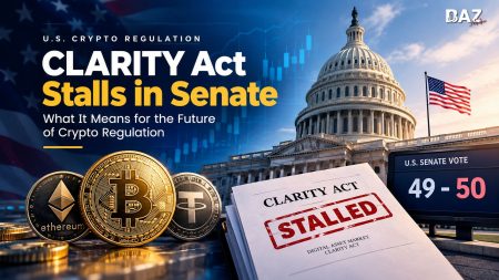 US Crypto Bill CLARITY Act Stalls in Senate After 49-50 Vote